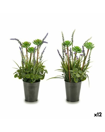 Pianta Decorativa Lavanda Artificiale in Metallo e Plastica | 13 x 40 x 13 cm | 12 Unità
