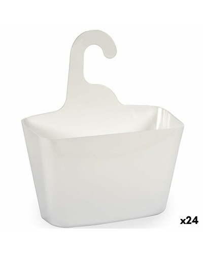 Étagère de Douche en Plastique - Blanc - 11,5 x 31,5 x 28,5 cm - Lot de 24
