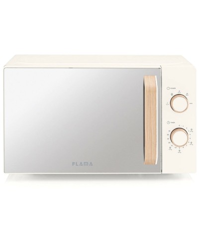Flama Micro-ondes 1831FL Crème 20L - 700W, Design Vintage & Facile d'utilisation
