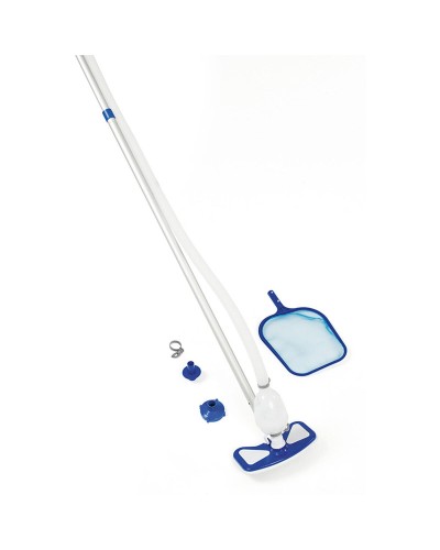 Bestway Kit de Mantenimiento para Piscina: Asta, Redecilla, Aspirador - Limpieza Fácil
