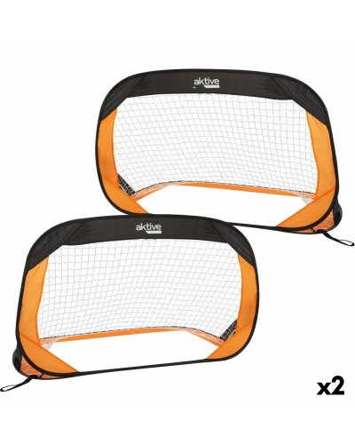 Aktive Set 2 Porte da Calcio 120x80cm, Kit Calcetto Giardino Portatili
