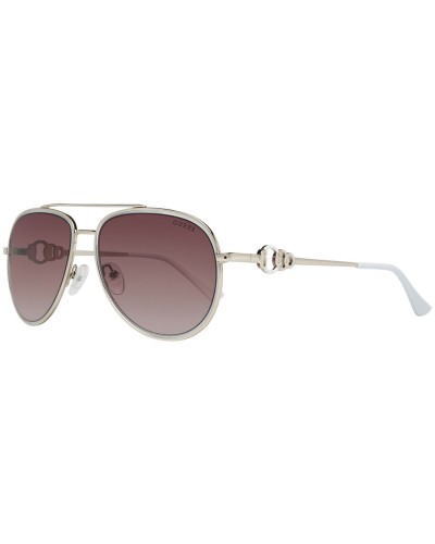 Guess GF0344 Gafas de Sol Mujer 56mm - Montura Marfil/Dorado, Lentes Marrones
