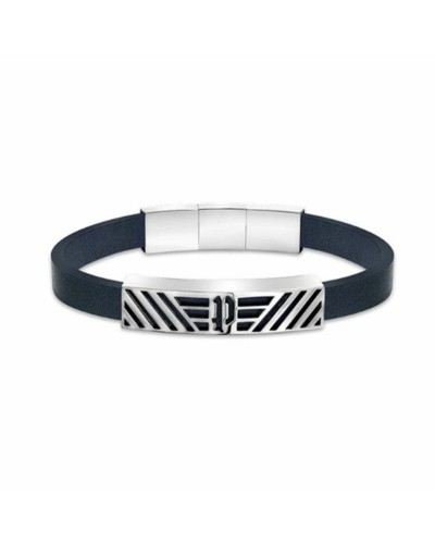 Police Men's Bracelet 19cm Stainless Steel Black - Casual Style

