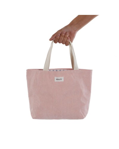Versa Corduroy Pink Bag - 9x22x23 cm - Fabric Organizer Bag
