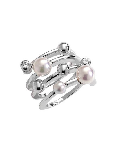 Majorica Damenring Weiße Perle 10mm Silber 925 - Elegant und Raffiniert
