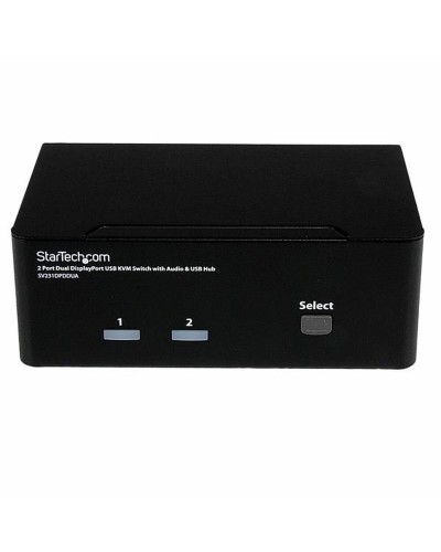 Startech 2-Port DPDDUA Black KVM Switch - Dual Display Control
