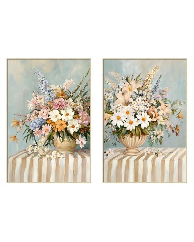 Cadre Home ESPRIT Cottage Vase (2 Unités)