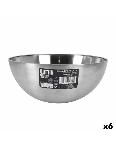 Insalatiera Quttin   Argentato Ø 29,5 cm Acciaio (6 Unità)