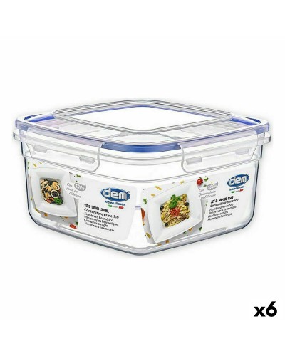 Set de Fiambreras Dem Hermético 3 Piezas 500 ml 18 x 18 x 10 cm (6 Unidades)