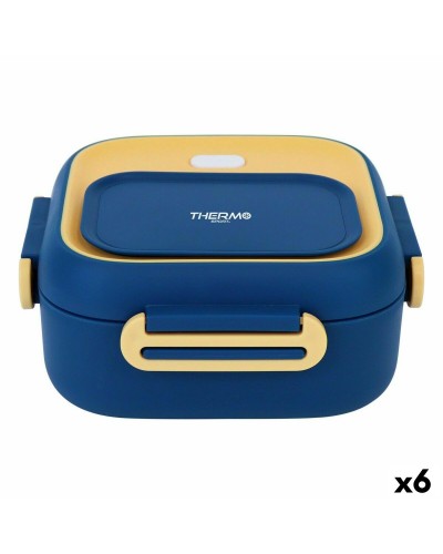 Porta pranzo Ermetico ThermoSport Acciaio Plastica 750 ml 0,75 L Termico (6 Unità)