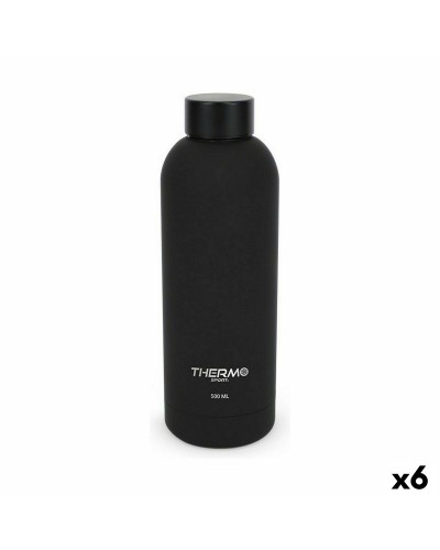 Thermosflasche ThermoSport Soft Touch Schwarz 500 ml (6 Stück)