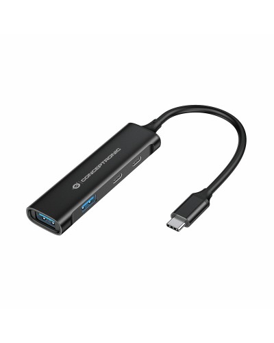 Hub USB Conceptronic 110517707101 Noir 15 cm (1 Unité)