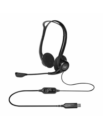 Auriculares con Micrófono Logitech 981-000100 Negro