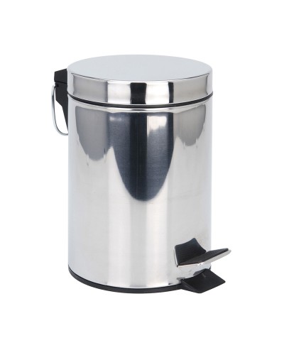 Cubo de Basura Lifetime Cromado 3L con Pedal para Baños
