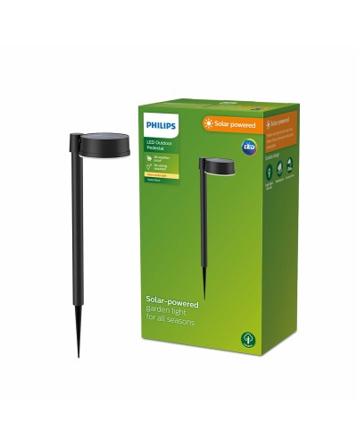 Tuinverlichting op zonne-energie Philips Vynce 1,5 W 11,2 x 14,2 x 54 cm Zwart Plastic Cirkelvormig (2700 K) (Warm wit) (1 Stuk