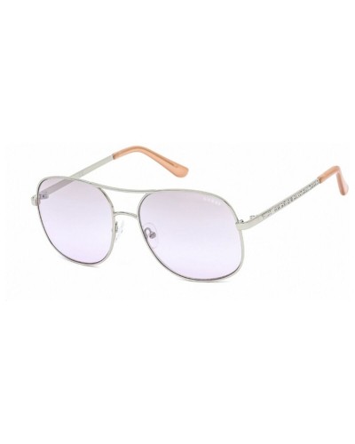 Guess GF6081-10Z: Gafas de Sol Mujer Plata Lentes Grises
