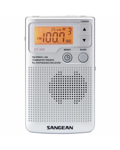 Radio Sangean DT250S Silvrig