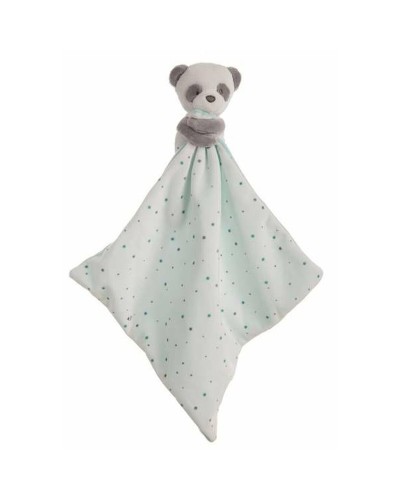 Doudou Baby Aigue marine Ours Panda 25 x 25 cm