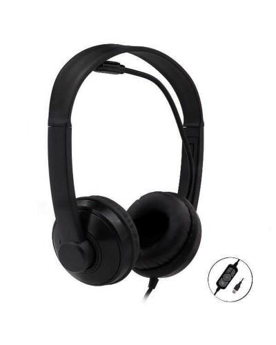 Headphones with Microphone Nilox NXAU0000001 Black Grey