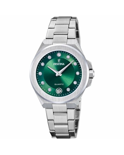 Festina Montre Homme F20700/4 : Vert Argenté, Étanche
