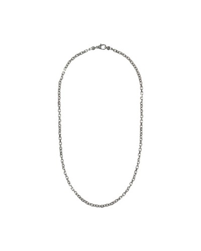 Albert M. Men's Stainless Steel Byzantine Chain Necklace - 50 cm
