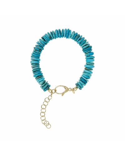 Bracelet Femme Étrusque WSET00710 Turquoise - Style Ethnique Élégant
