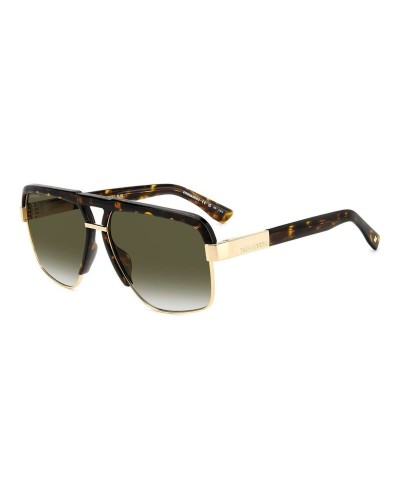 Dsquared2 Sonnenbrille Herren D2 0084/S - Schwarzer Rahmen, Graue Gläser
