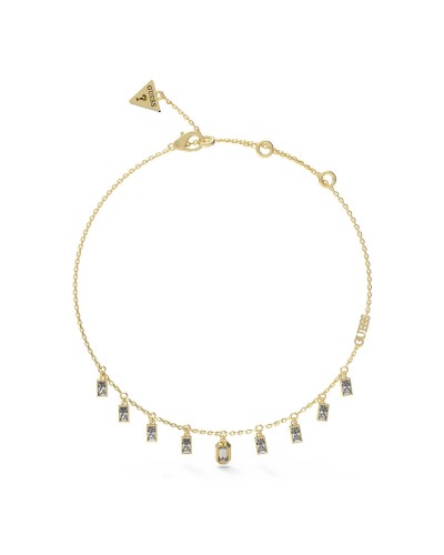 Guess Halskette Damen Gelbgold Kristalle - Elegantes Modeschmuckstück
