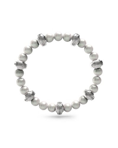 Guess Bracciale Donna JUMB04069JWSTWIT-U Bianco Cristalli Logo
