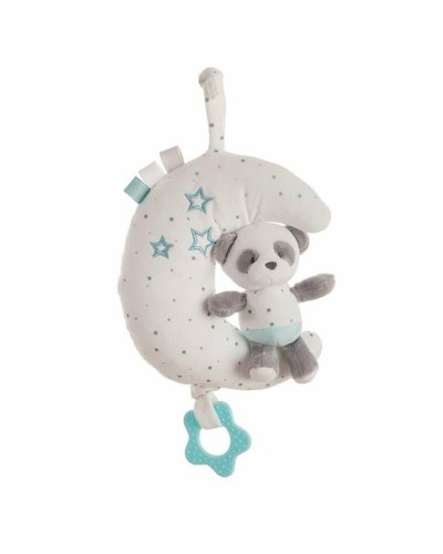 Sonajero Musical Bebé Panda Azul 25cm - Peluche Luna para Recién Nacidos
