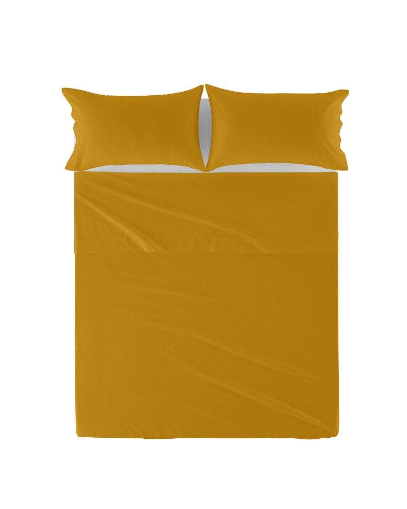 Top sheet HappyFriday Basic Mustard 260 x 270 cm