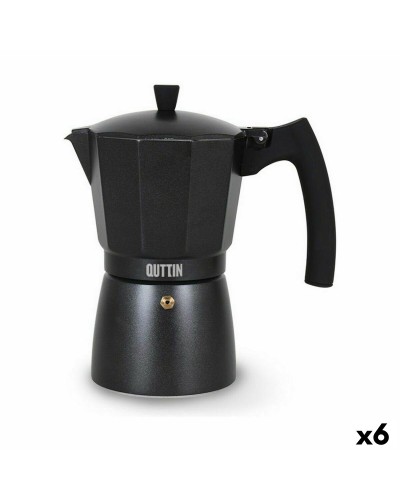 Italienische Kaffeekanne Quttin 9 Tassen - 6er Set Traditionelle Moka
