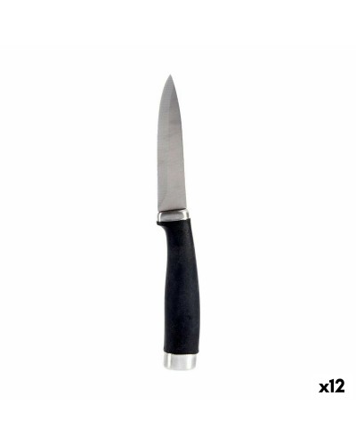 Couteau d'office Nazzari Inox et Plastique, Noir, Lot de 12
