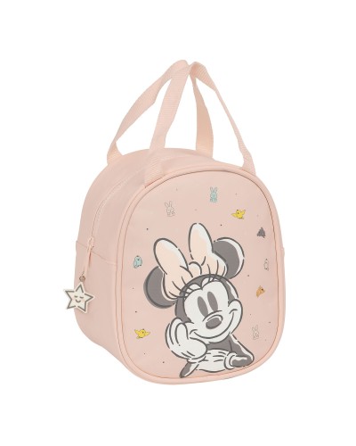 Sac Isotherme Minnie Mouse Bébé Rose - 19x22x14 cm - Boîte à Déjeuner École/Voyage
