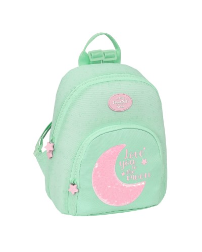 Mochila Escolar BlackFit8 Moon Verde: 25x30x13cm, Perfecta para Niños
