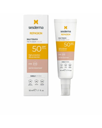 Solskydd med färg Sesderma REPASKIN Spf 50 50 ml Silkig
