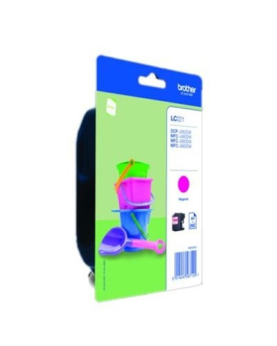 Compatibele inktcartridge Brother LC221M Magenta Blauw