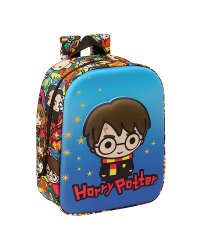 Harry Potter Schulrucksack Blau 3D - 22x27x10cm - Multicolor
