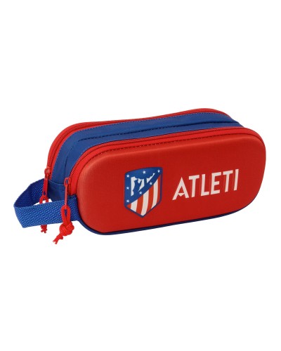 Atlético Madrid Pencil Case Double 3D Red - School Pencil Case 21cm
