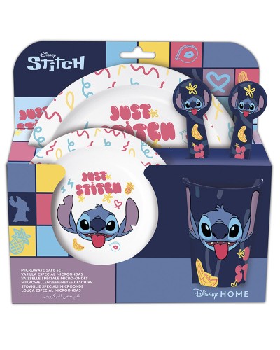 Stitch Ensemble de Vaisselle pour Enfants 5 Pièces - Repas Amusants et Sûrs
