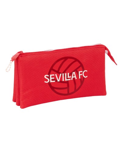 Sevilla FC Triple Pen Holder Red 22x12x3 cm - Home Organization

