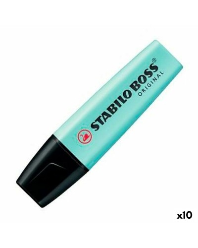 Stabilo Boss Pastel Turquoise Green - Cake Highlighter, 10 Piece Set
