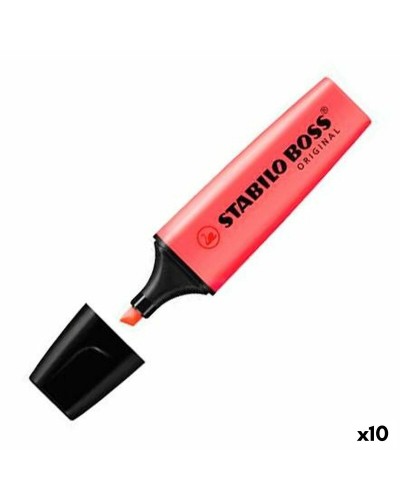 Stabilo Boss Original - Highlighter Red - Pack of 10
