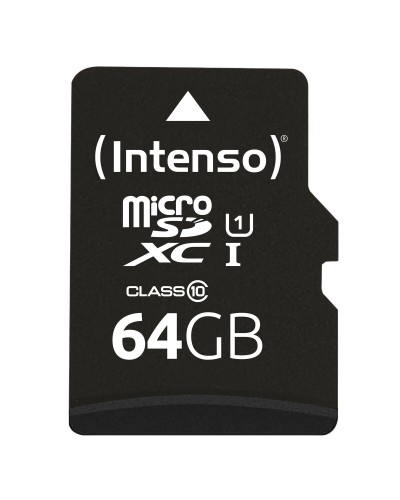 Intenso Micro SD 64GB avec Adaptateur - Carte Mémoire Rapide
