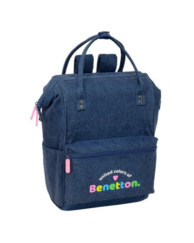 Benetton Casual Laptop Rucksack 15" - 27x40x19cm - Schule/Freizeit
