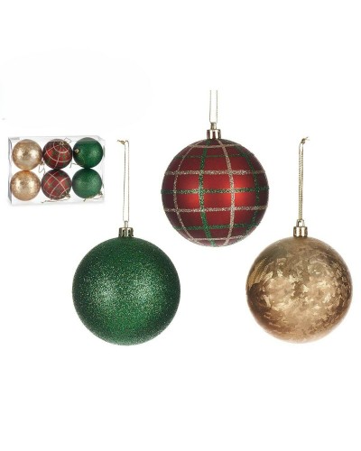 Set de Bolas de Navidad Krist+ 6X12778 Multicolor Plástico Ø 8 cm