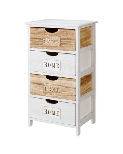 Chest of drawers Gift Decor Home White Brown 40 x 73,5 x 29 cm