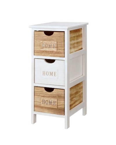 Cassettiera Gift Decor Home Bianco Marrone 26 x 63 x 32 cm