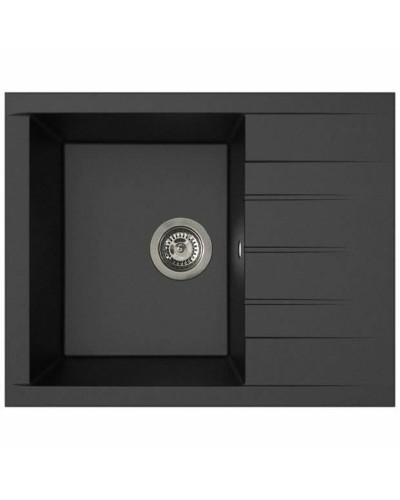 Spülbecken mit einem Becken und Abtropffläche Stradour 1C XS Schwarz