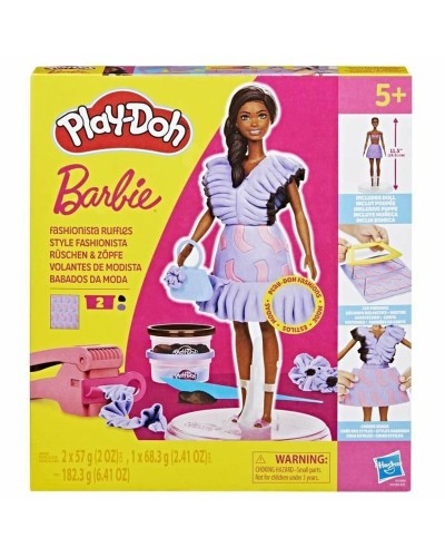 Plasticine Spel Play-Doh Barbie Fashionista Ruffles Multicolour 730 g